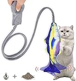 Arozxin Katzenspielzeug Fisch, Katzenminzen Spielzeug, Interaktives Kätzchen-Katzenspielzeug für Den Innenbereich, Einschließlich Kuscheltier, Katzenminze Spielzeug(50 Zoll)