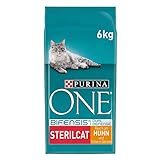 PURINA ONE BIFENSIS STERILCAT Katzenfutter trocken für sterilisierte Katzen, reich an Huhn, 1er Pack (1 x 6kg)
