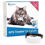 Tractive GPS Tracker für Katzen (2021) mit Halsband. 24h GPS-Ortung & 365 Tage Positionsverlauf. Folge deiner Katze überallhin.
